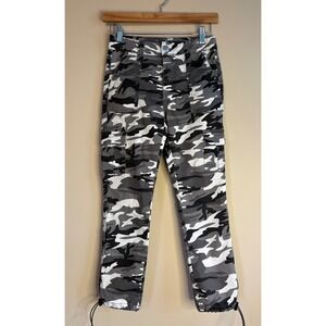 V.I.P. Jeans Women's Cargo Pants Camouflage Print, Drawstring Ankle Size 1/25